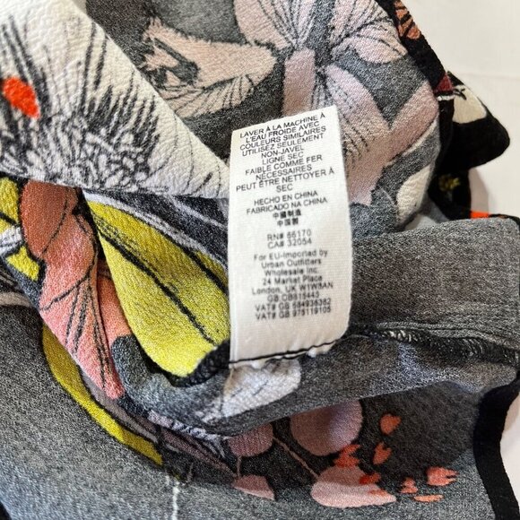 Free People Bella Floral Mini Tunic Dress Size Xsmall Boho Flare Sleeves - Picture 10 of 13